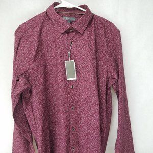 Men's floral button down dress/casual shirt